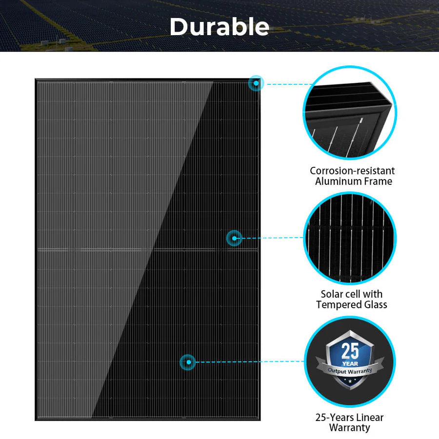 Sungold Power 440W Mono Black N-Type Solar Panel Full Pallet (31 Panels) UL61730 CEC LISTED