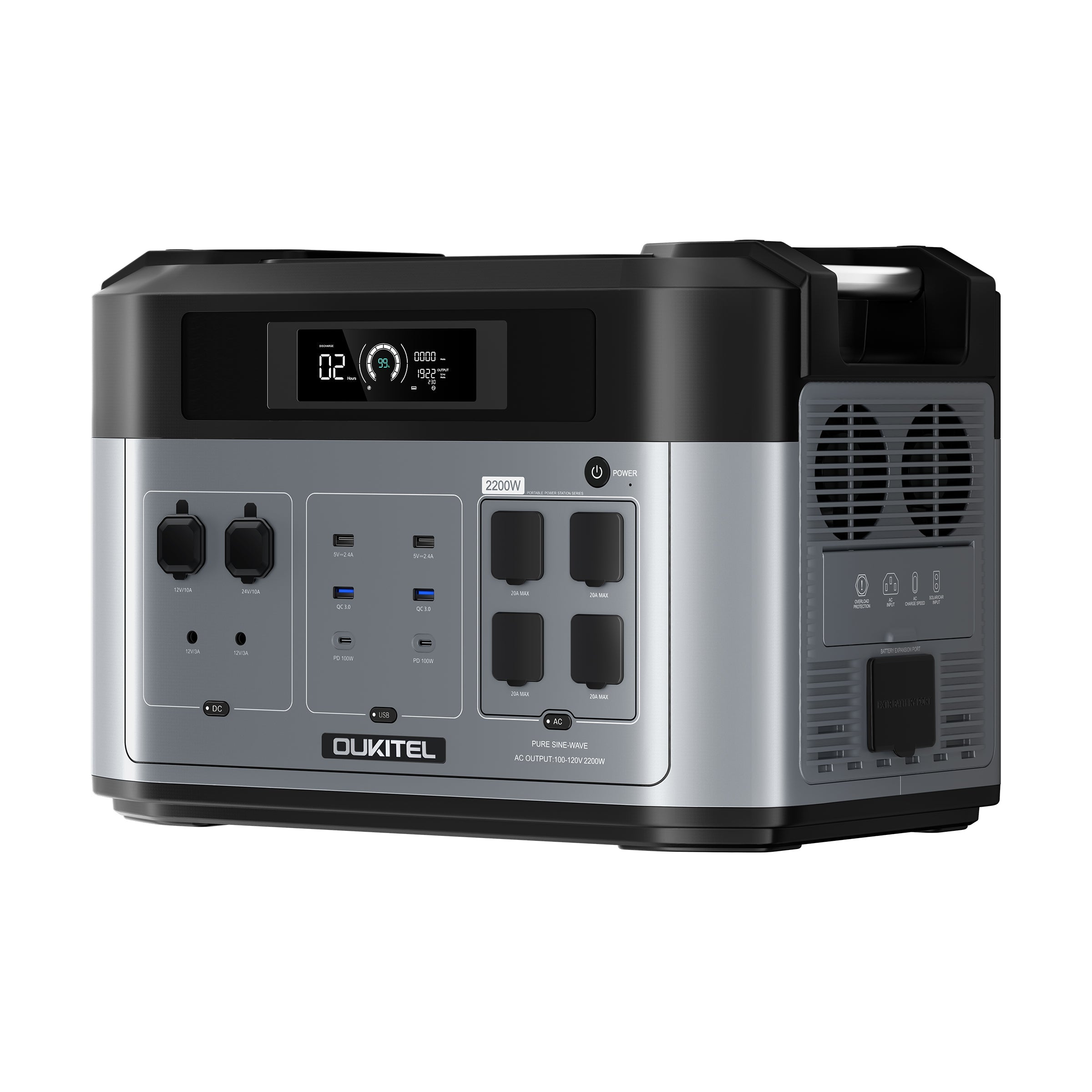 OUKITEL BP2000 Portable Power Station 2200W/2048Wh