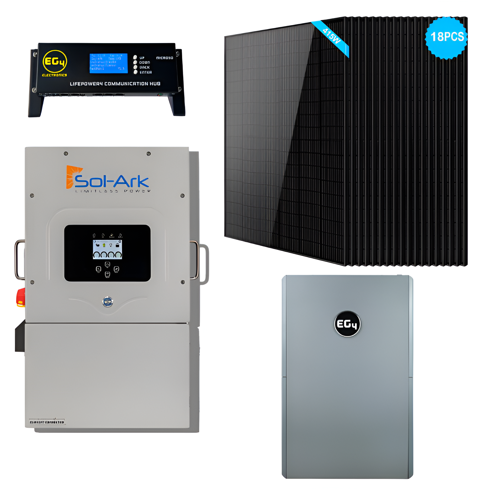 Sol-Ark 12K Ultimate EG4 + SunGold Power Solar Kit