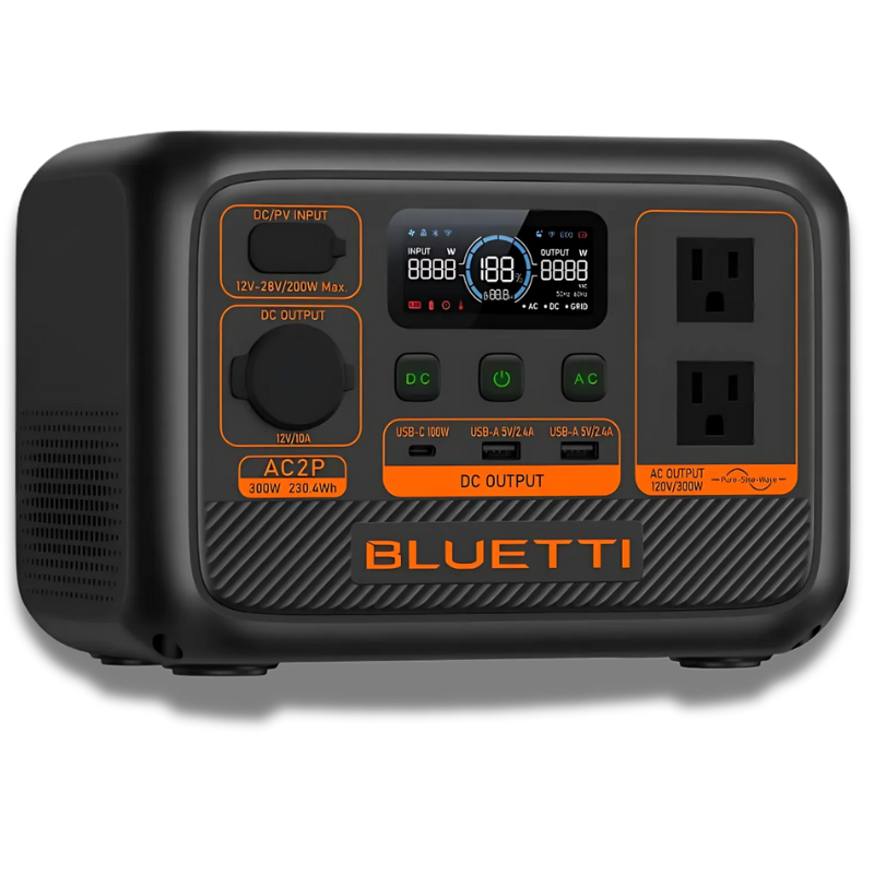 BLUETTI AC2P Portable Power Station | 300W 230.4Wh Solar Generators Bluetti