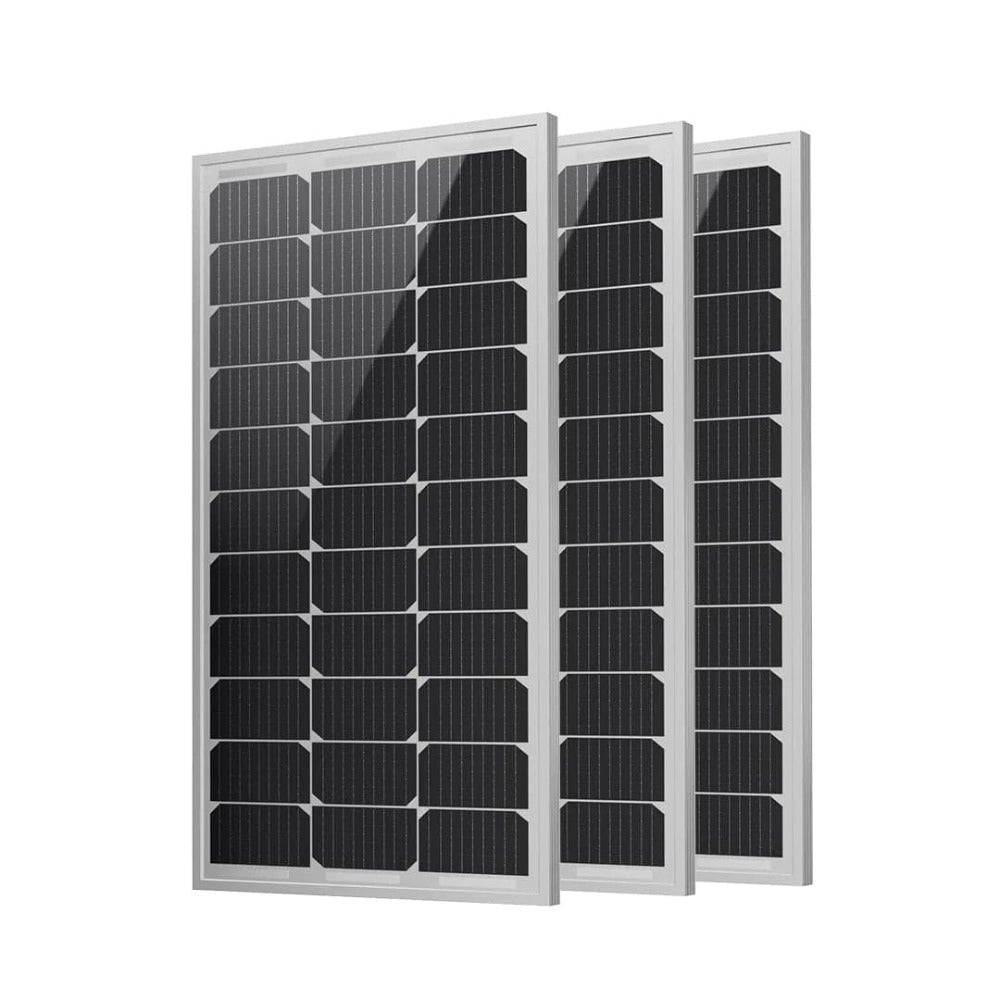 3 packs of BougeRV 100W 12V 9BB Mono Solar Panel