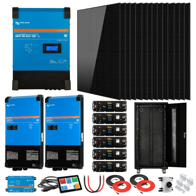 Dual Victron MultiPlus-II 5kVA Off-Grid Solar Power Kit – High-Capacity Energy Storage & Management Bundle
