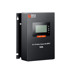 RICH SOLAR BRAVO 50 DC | 50 Amp DC-DC Solar Charge Controller with MPPT | Premium 50A 12V/24V DC-DC Solar Controller with MPPT for RVs, Trailers, Campers, Vans, Boats, Off-Grid | #1 Ranked DC to DC Solar Controller MPPT Charge Controllers RICH SOLAR