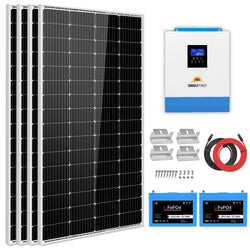 Sungold Power Solar Kit 3000W 24V Inverter 120V output Lithium Battery 800 Watt Solar Panel Solar Kits SunGoldPower