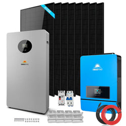 Sungold Power Off-Grid Solar Kit 8000W 48VDC 120V/240V LifePo4 10.24KWH Lithium Battery 8 X 415 Watts Solar Panels SGR-8K10T