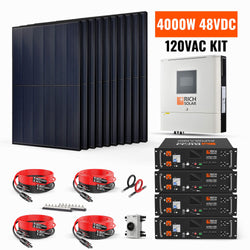 RICH SOLAR 4000W 48VDC-120VAC Solar Kit Solar Kits RICH SOLAR