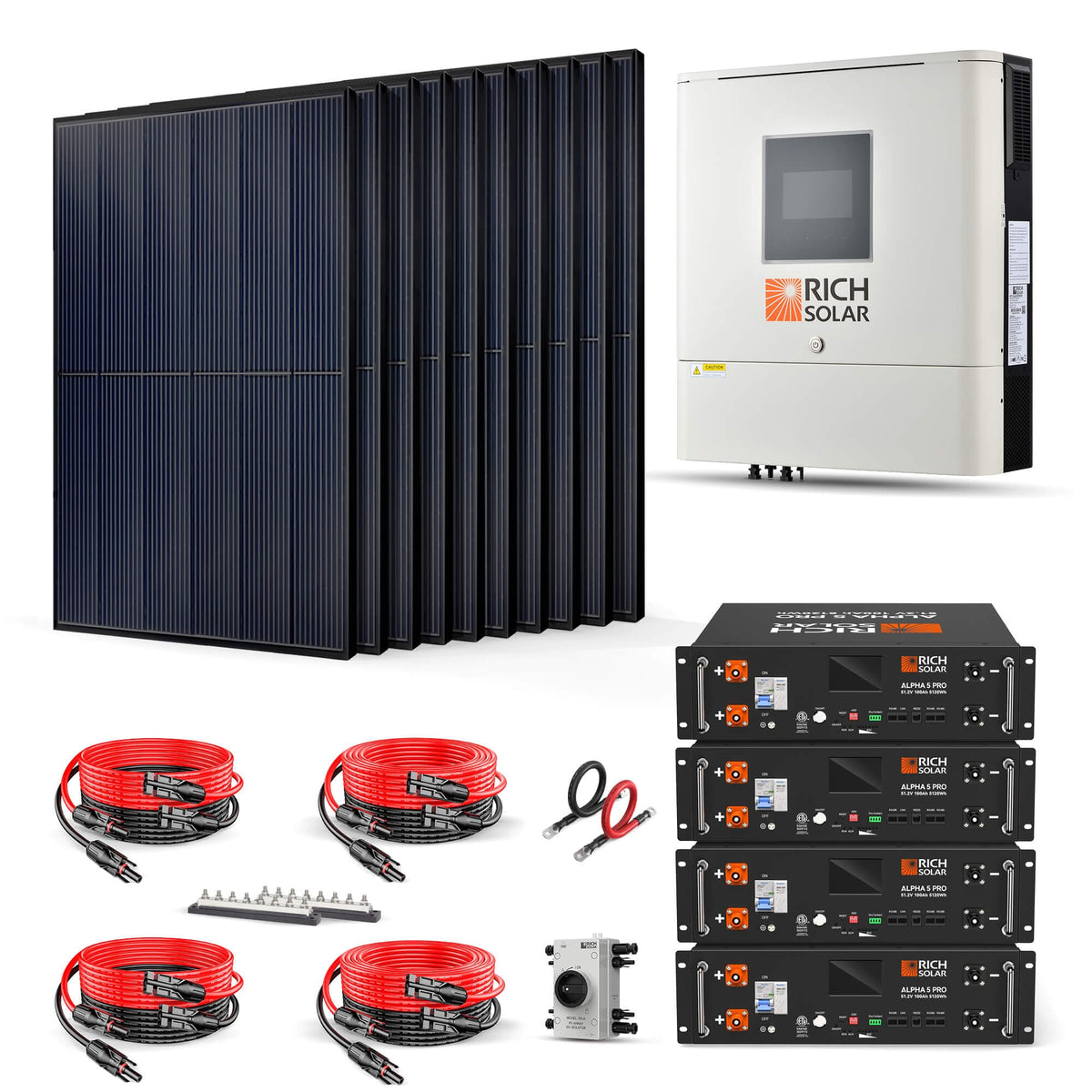 RICH SOLAR 4000W 48VDC-120VAC Solar Kit Solar Kits RICH SOLAR