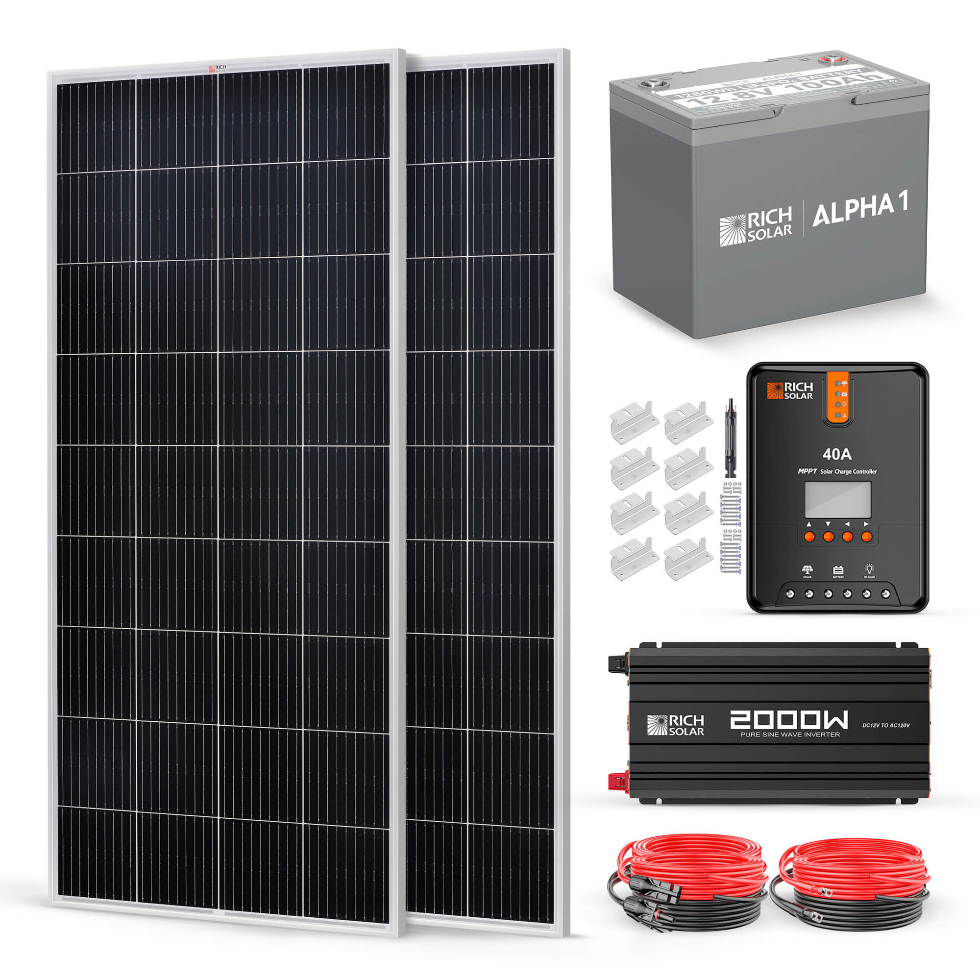 RICH SOLAR 12V 400W Complete Solar Kit