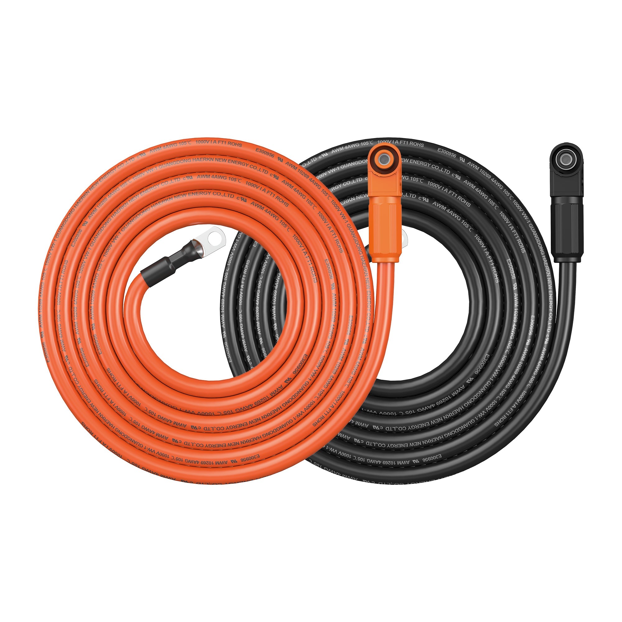 RICH SOLAR 4 Gauge (4AWG) Battery to Inverter Cable – Orange & Black, Choose Feet/Length Wiring Cable Rich Solar