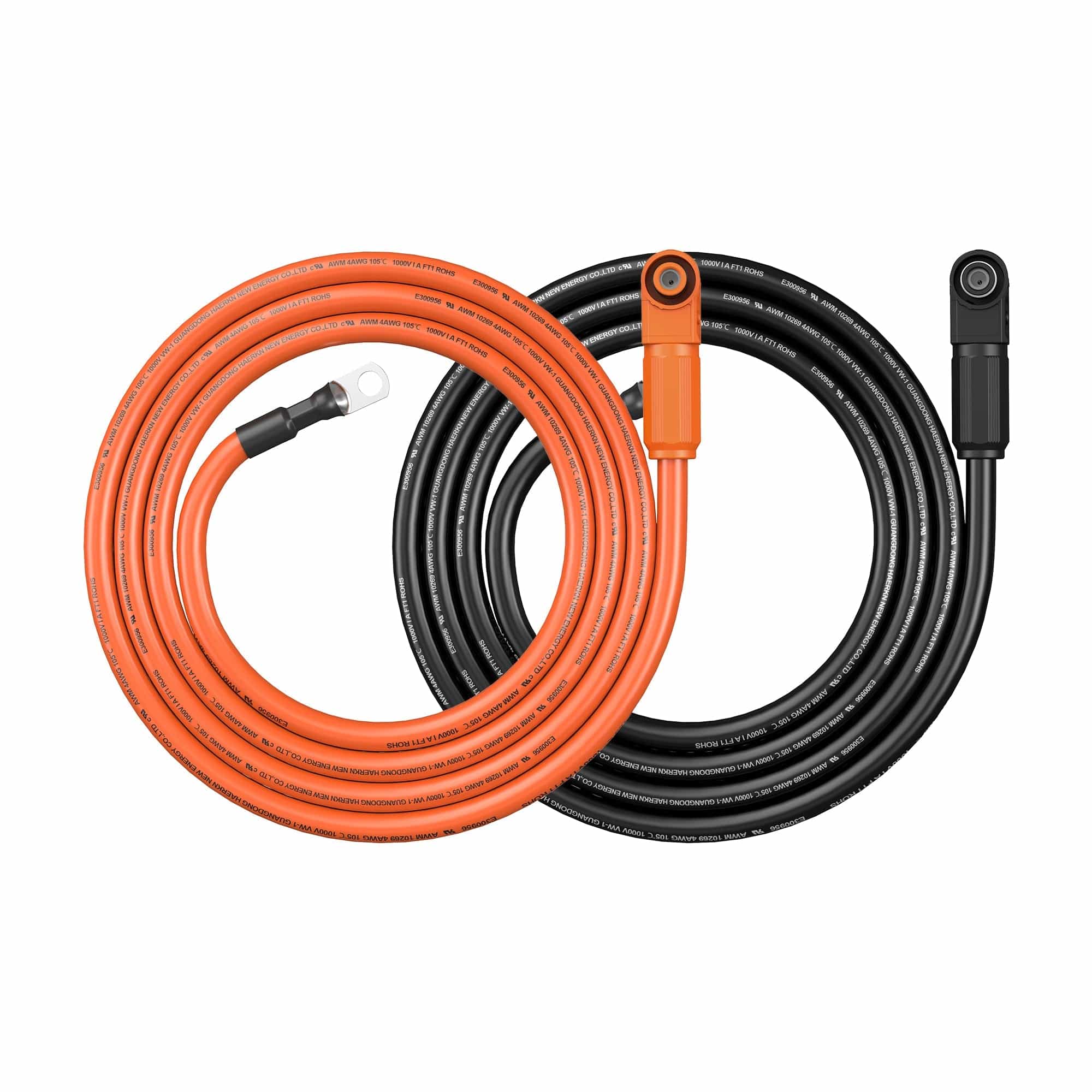 RICH SOLAR 4 Gauge (4AWG) Cable Wire Connect Battery to Inverter (Orange & Black) | Choose Feet/Length Wiring Cable RICH SOLAR