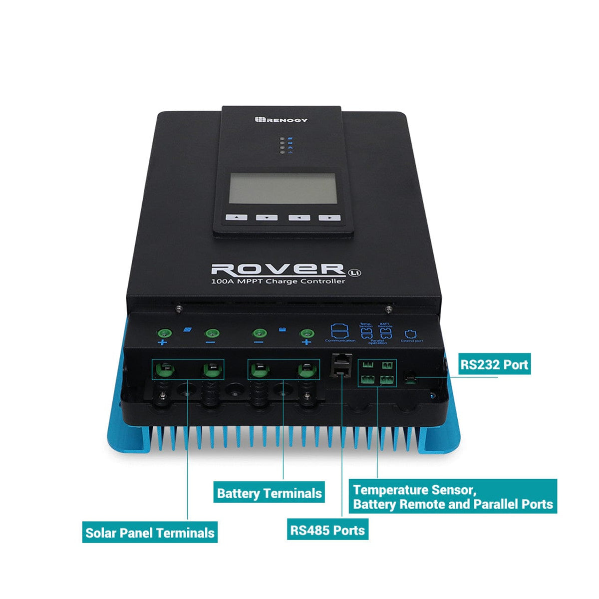 Renogy Rover 100 Amp MPPT Solar Charge Controller Solar Charge Controllers Renogy