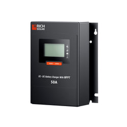 RICH SOLAR BRAVO 50 DC | 50 Amp DC-DC Solar Charge Controller with MPPT | Premium 50A 12V/24V DC-DC Solar Controller with MPPT for RVs, Trailers, Campers, Vans, Boats, Off-Grid | #1 Ranked DC to DC Solar Controller MPPT Charge Controllers RICH SOLAR