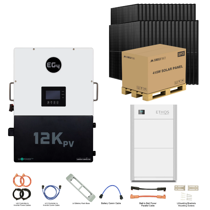 EG4 12kPV ETHOS Kit Hybrid Power System with Stackable Storage & Solar Options