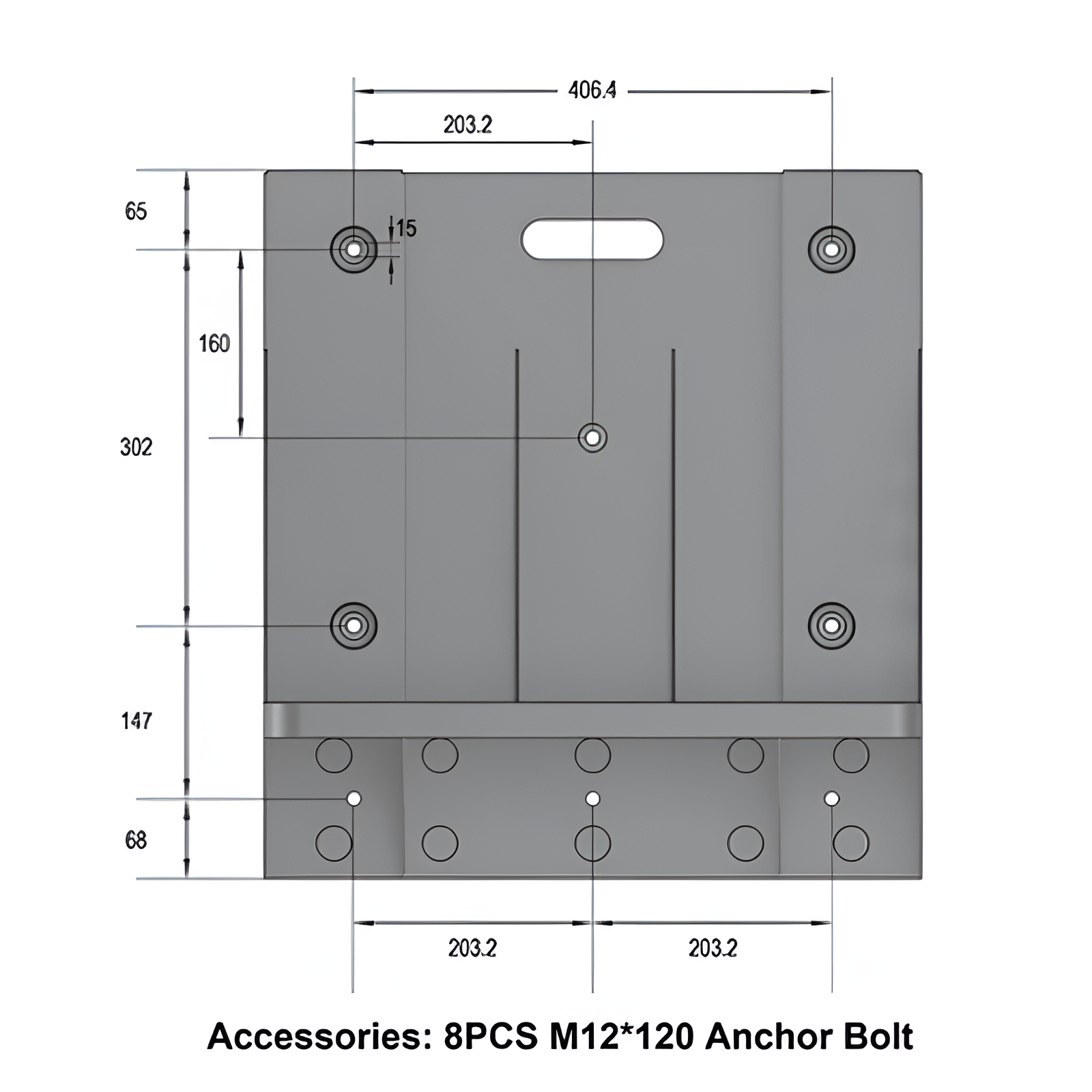 RUiXU Wall-Mounted Bracket for Lithi2-16 Battery Solar Accessories Ruixu