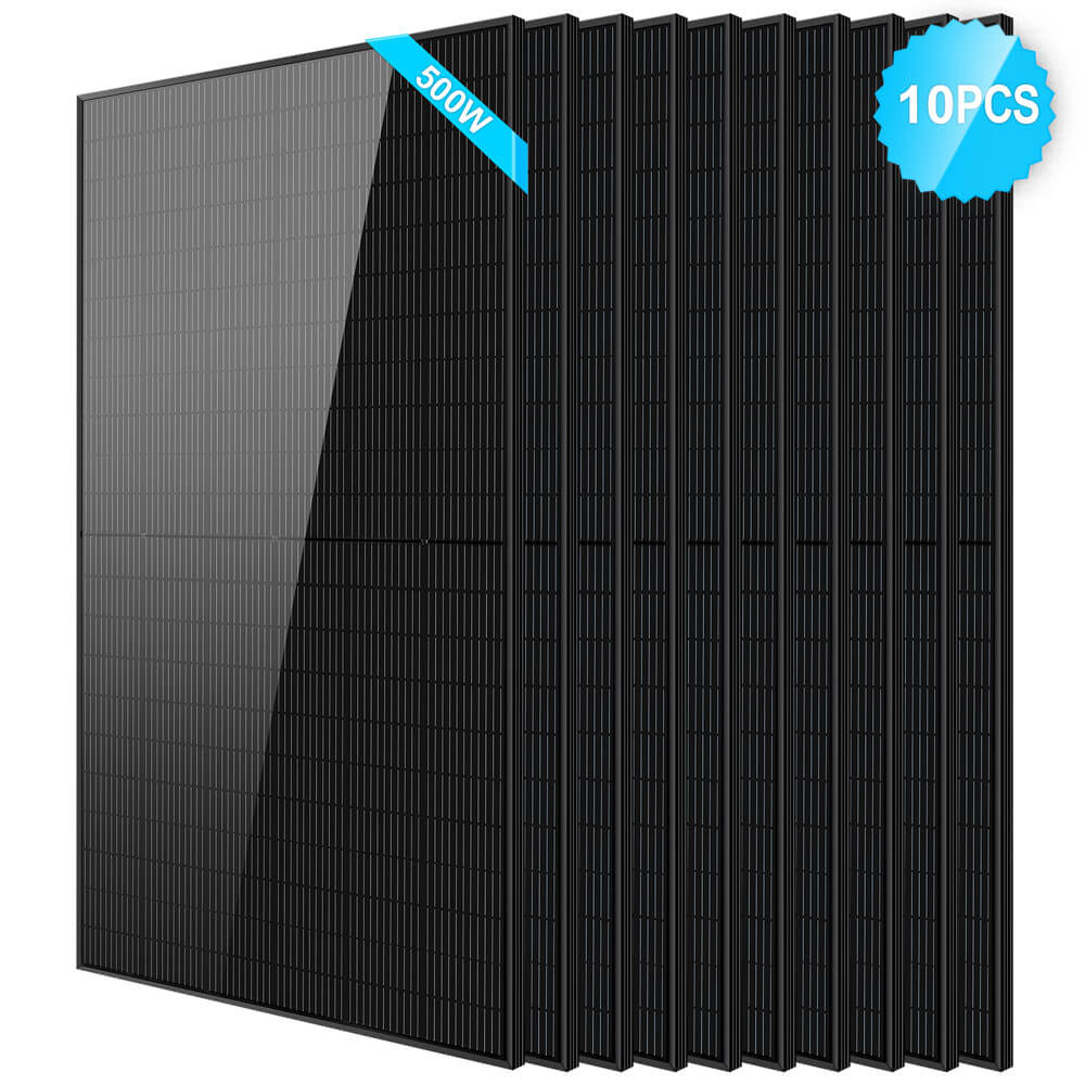 Sungold Power 500W Mono Black PERC Solar Panels Rigid Solar Panels SunGoldPower 10pcs