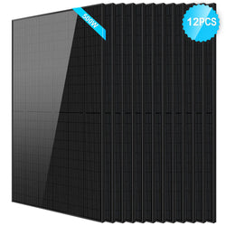 Sungold Power 500W Mono Black PERC Solar Panels Rigid Solar Panels SunGoldPower 12pcs