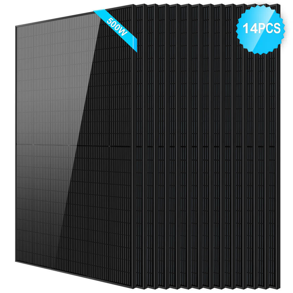 Sungold Power 500W Mono Black PERC Solar Panels Rigid Solar Panels SunGoldPower 14pcs