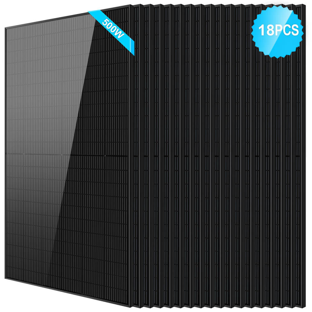 Sungold Power 500W Mono Black PERC Solar Panels Rigid Solar Panels SunGoldPower 18pcs
