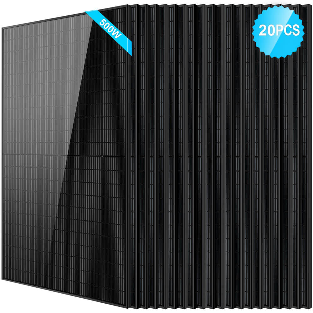 Sungold Power 500W Mono Black PERC Solar Panels Rigid Solar Panels SunGoldPower 20pcs