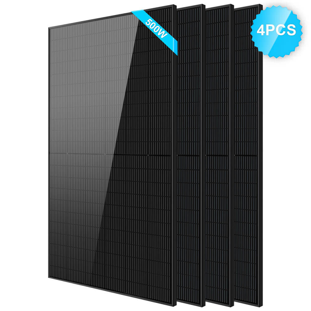 Sungold Power 500W Mono Black PERC Solar Panels Rigid Solar Panels SunGoldPower 4pcs