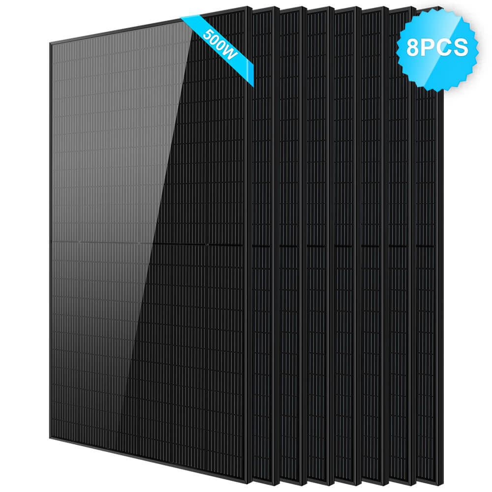 Sungold Power 500W Mono Black PERC Solar Panels Rigid Solar Panels SunGoldPower 8pcs