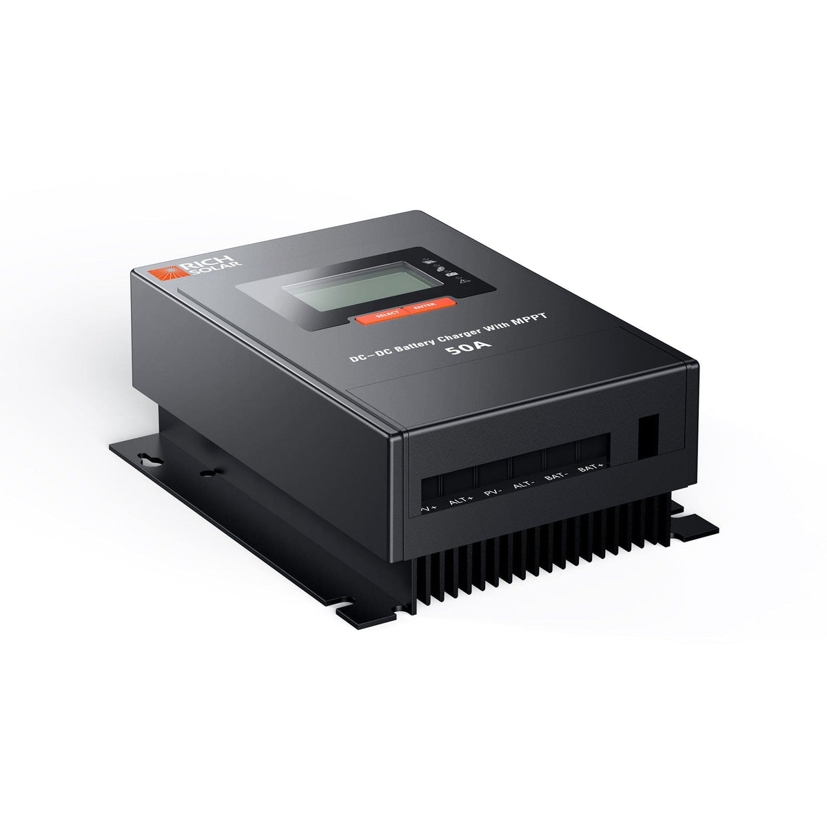 RICH SOLAR BRAVO 50 DC | 50 Amp DC-DC Solar Charge Controller with MPPT | Premium 50A 12V/24V DC-DC Solar Controller with MPPT for RVs, Trailers, Campers, Vans, Boats, Off-Grid | #1 Ranked DC to DC Solar Controller MPPT Charge Controllers RICH SOLAR
