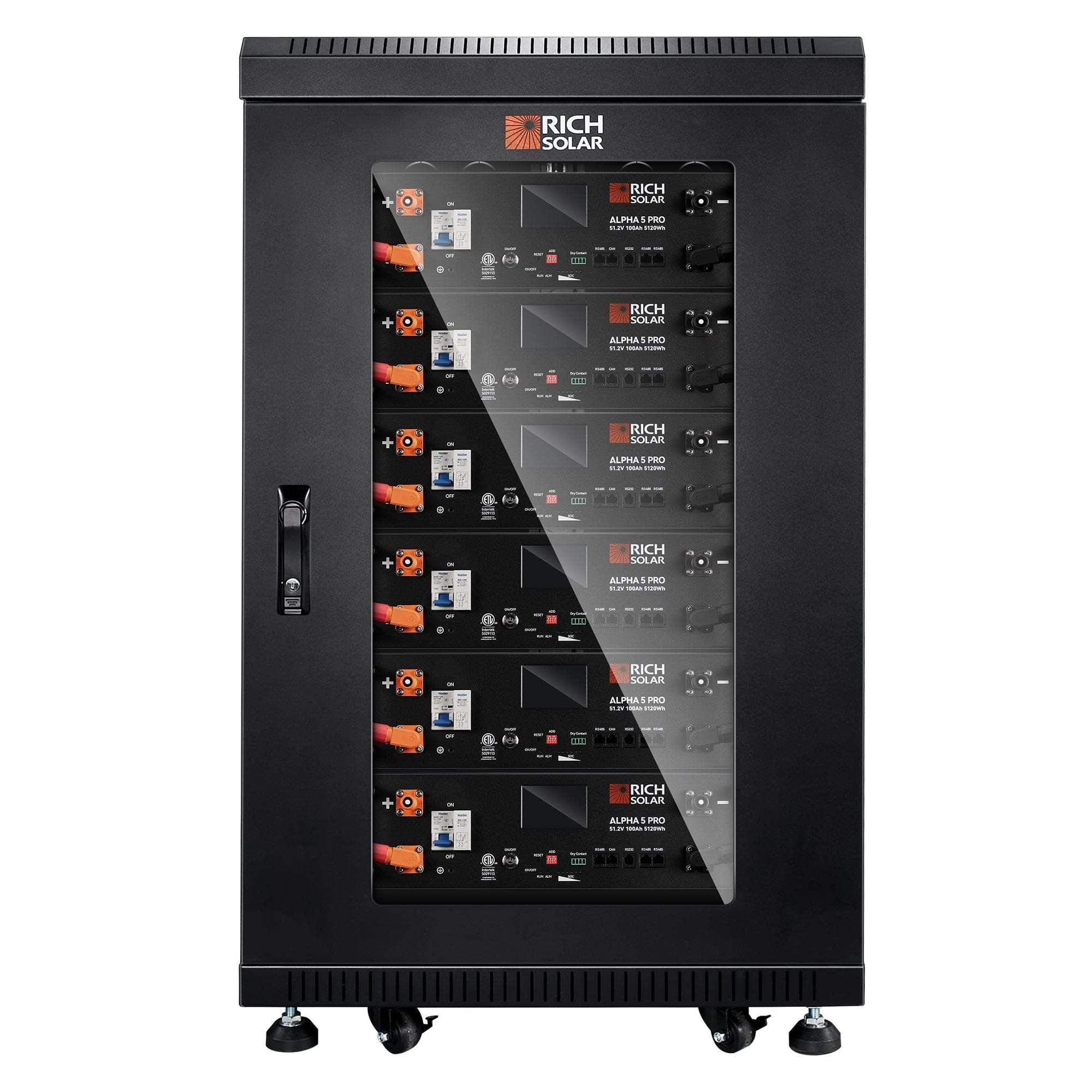 RICH SOLAR ALPHA 5 PRO | 51.2V | 100Ah LiFePO4 Battery | Premium 48V Server Rack Lithium Battery | 7,000 Lifetime Cycles | 10-Year Warranty | UL1973, UL9540A Certified (BACKORDER: 3rd week of June) Server Rack Batteries RICH SOLAR