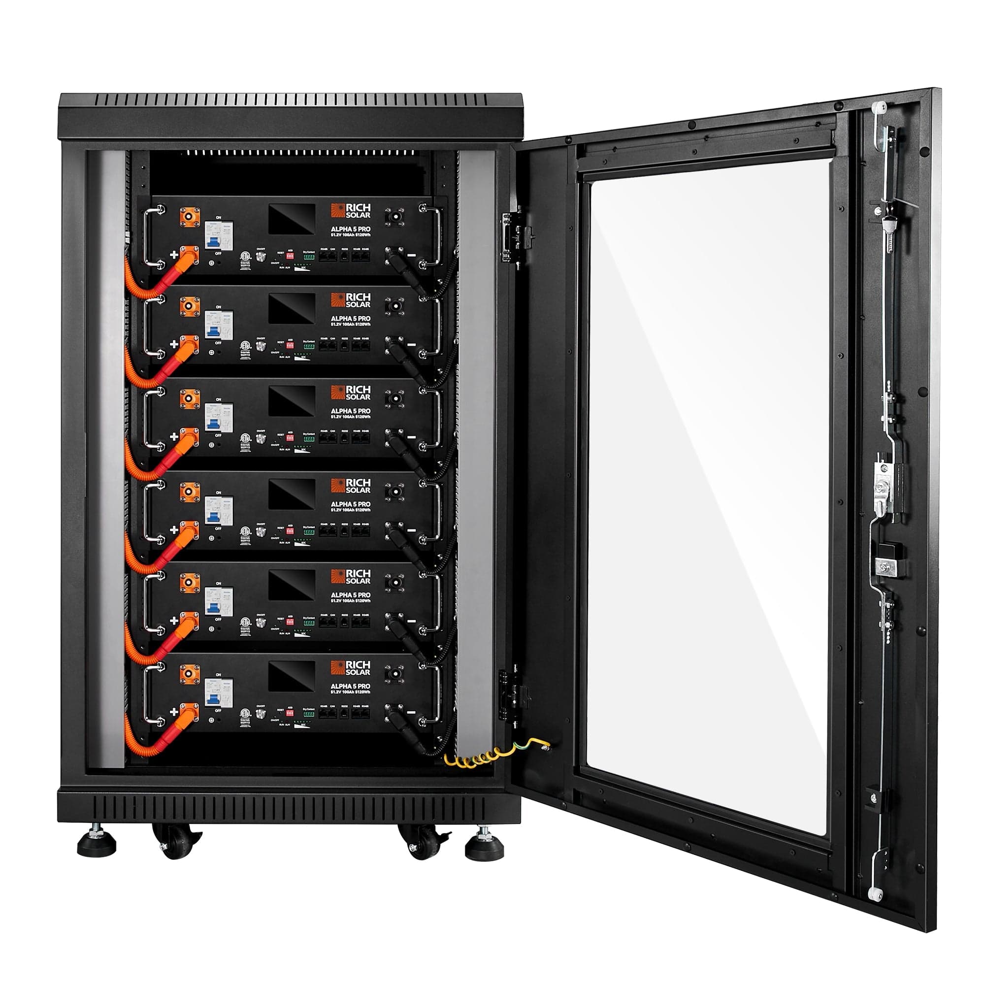 RICH SOLAR ALPHA 5 PRO | 51.2V | 100Ah LiFePO4 Battery | Premium 48V Server Rack Lithium Battery | 7,000 Lifetime Cycles | 10-Year Warranty | UL1973, UL9540A Certified (BACKORDER: 3rd week of June) Server Rack Batteries RICH SOLAR