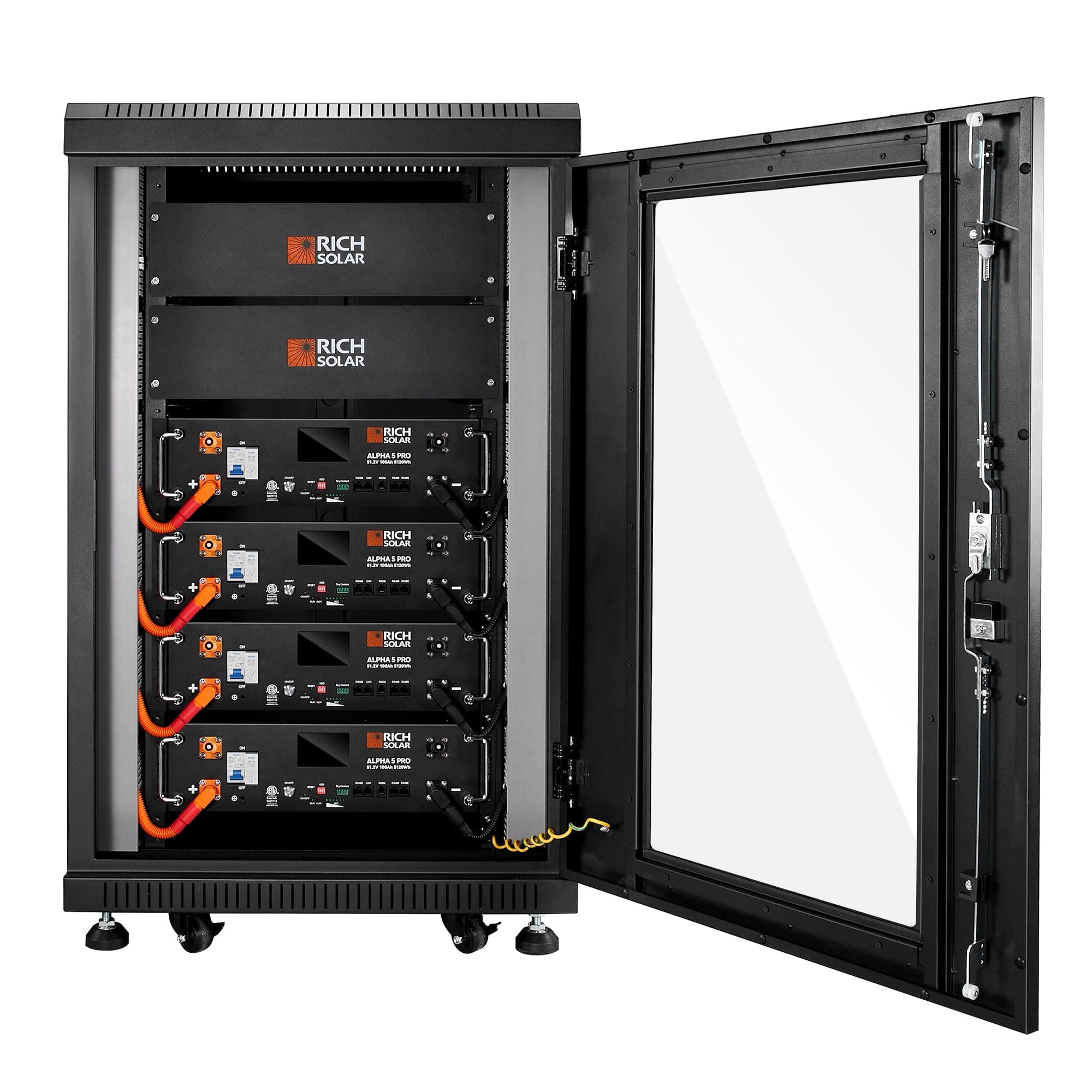 RICH SOLAR ALPHA 5 PRO | 51.2V | 100Ah LiFePO4 Battery | Premium 48V Server Rack Lithium Battery | 7,000 Lifetime Cycles | 10-Year Warranty | UL1973, UL9540A Certified