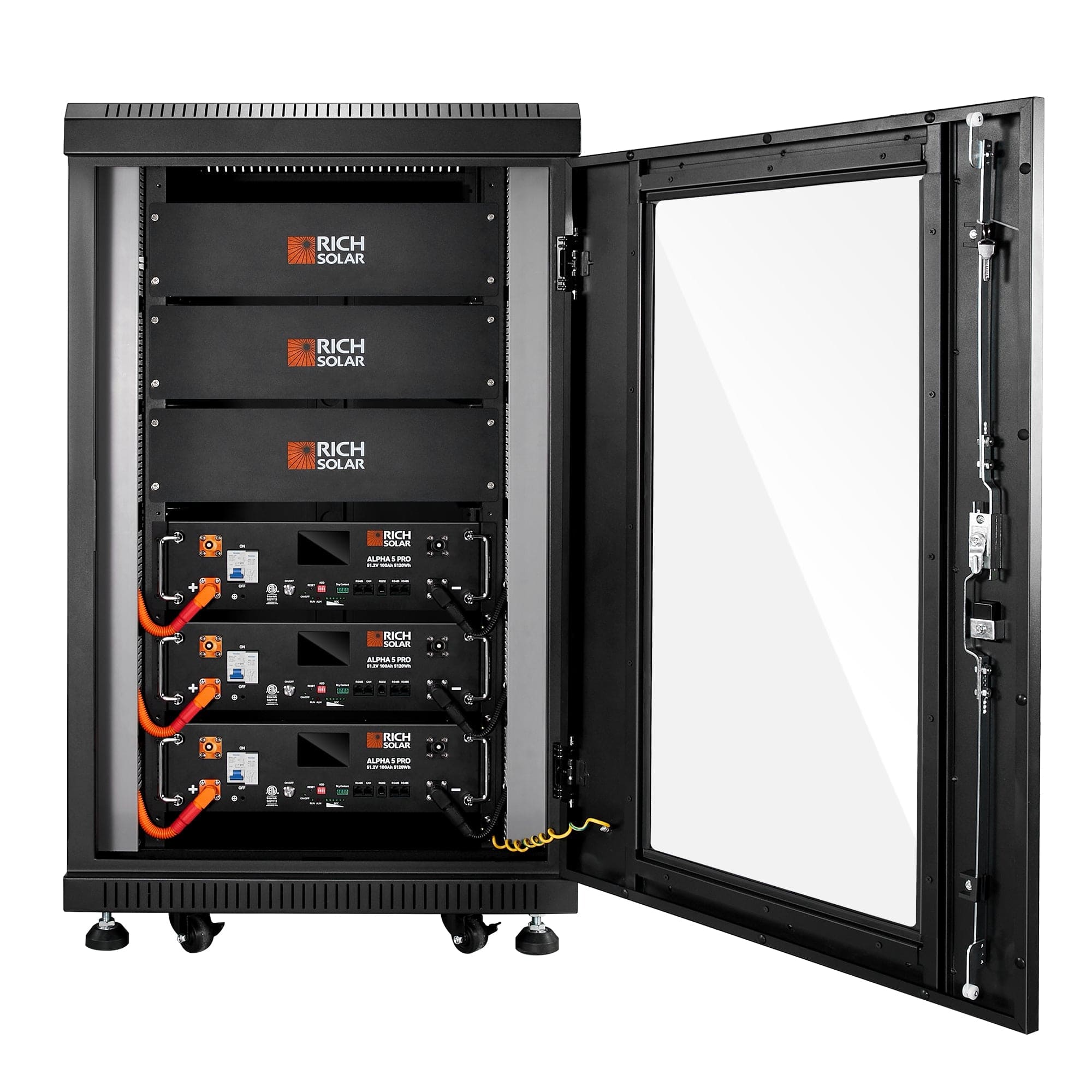RICH SOLAR ALPHA 5 PRO | 51.2V | 100Ah LiFePO4 Battery | Premium 48V Server Rack Lithium Battery | 7,000 Lifetime Cycles | 10-Year Warranty | UL1973, UL9540A Certified
