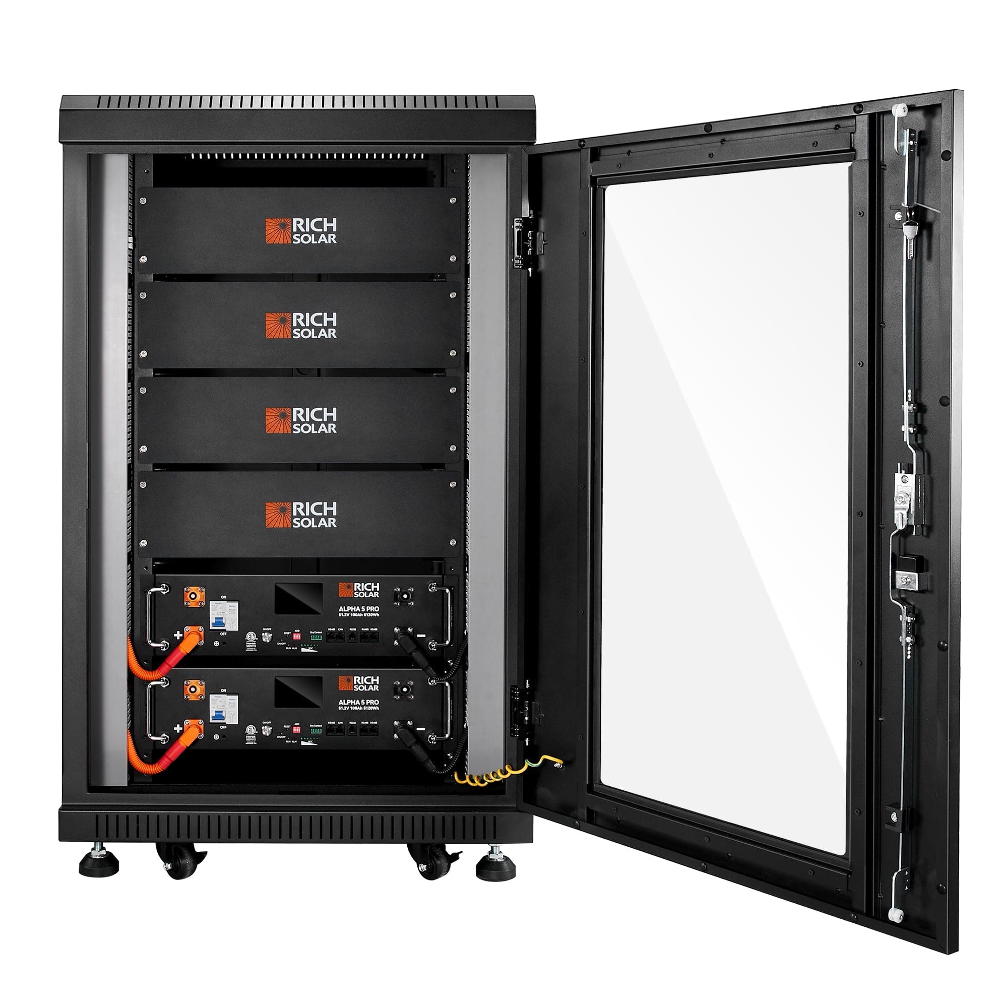 RICH SOLAR ALPHA 5 PRO | 51.2V | 100Ah LiFePO4 Battery | Premium 48V Server Rack Lithium Battery | 7,000 Lifetime Cycles | 10-Year Warranty | UL1973, UL9540A Certified