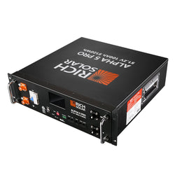 RICH SOLAR ALPHA 5 PRO | 51.2V | 100Ah LiFePO4 Battery | Premium 48V Server Rack Lithium Battery | 7,000 Lifetime Cycles | 10-Year Warranty | UL1973, UL9540A Certified (BACKORDER: 3rd week of June) Server Rack Batteries RICH SOLAR