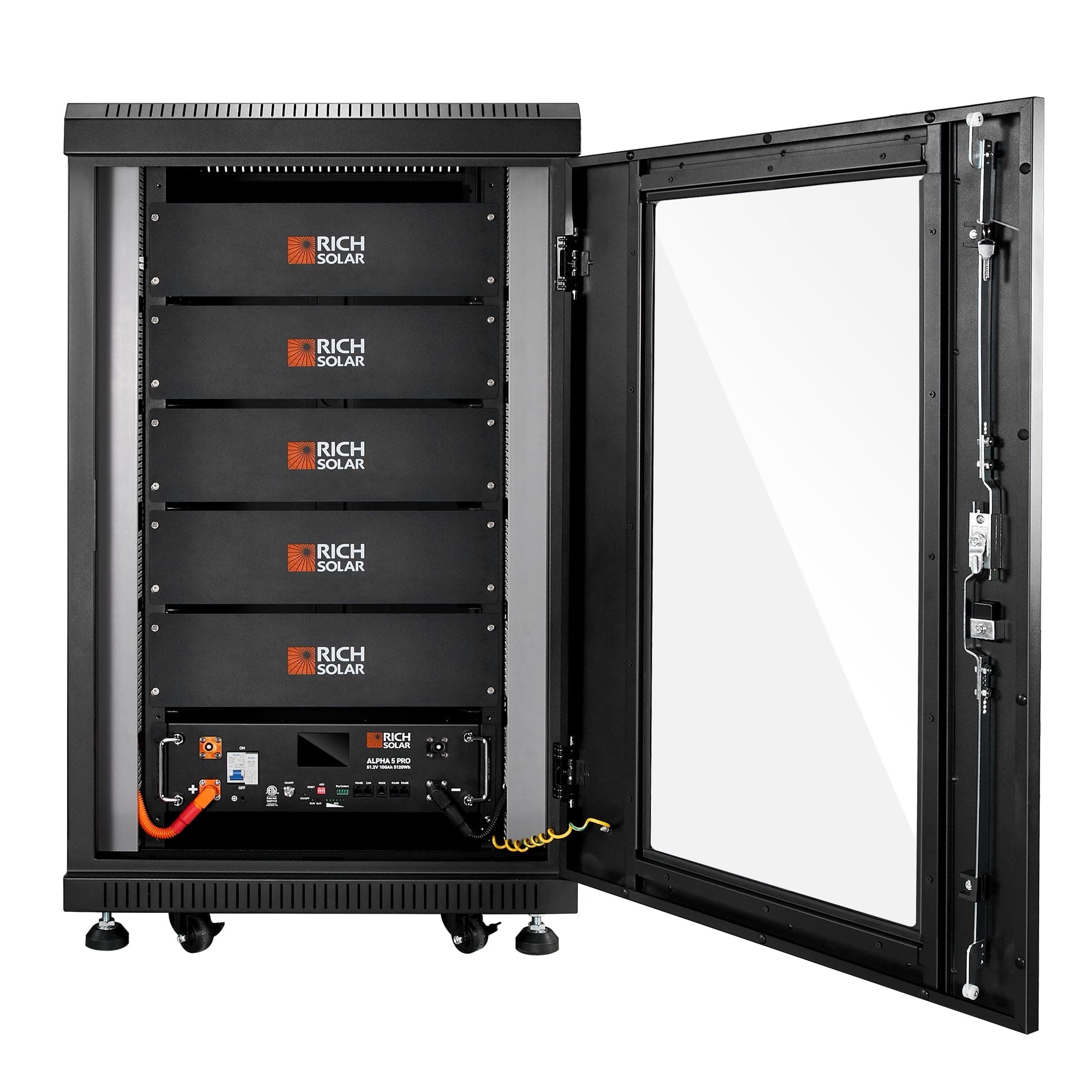 RICH SOLAR ALPHA 5 PRO | 51.2V | 100Ah LiFePO4 Battery | Premium 48V Server Rack Lithium Battery | 7,000 Lifetime Cycles | 10-Year Warranty | UL1973, UL9540A Certified
