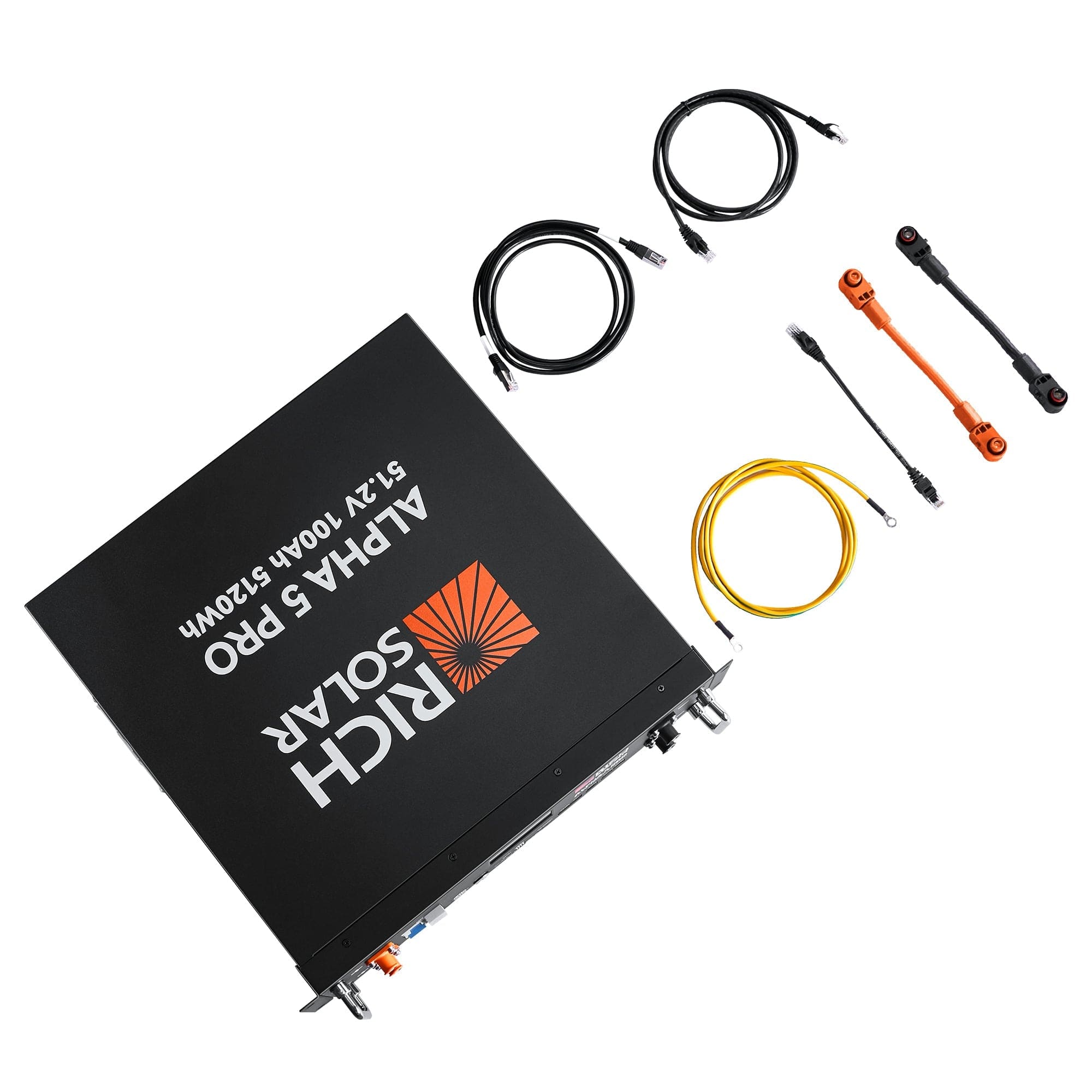 RICH SOLAR ALPHA 5 PRO | 51.2V | 100Ah LiFePO4 Battery | Premium 48V Server Rack Lithium Battery | 7,000 Lifetime Cycles | 10-Year Warranty | UL1973, UL9540A Certified (BACKORDER: 3rd week of June) Server Rack Batteries RICH SOLAR