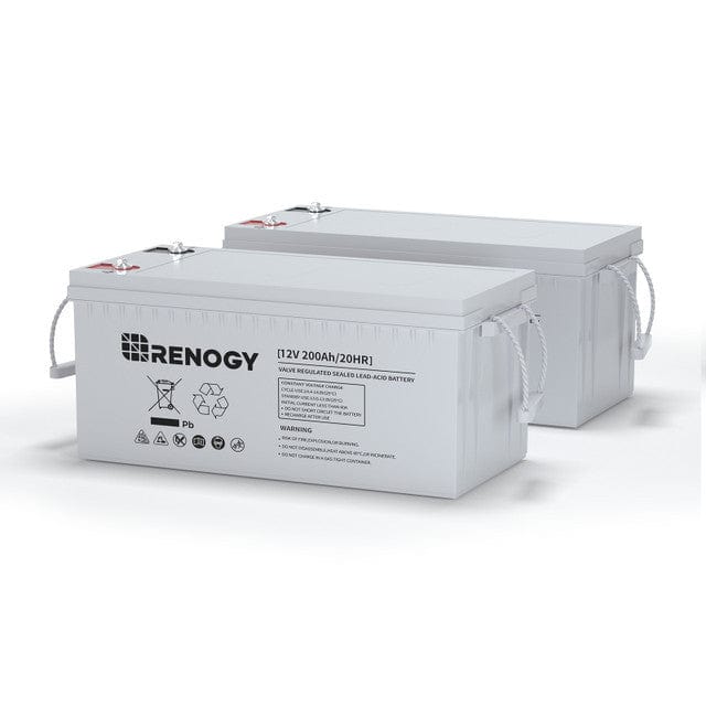 Renogy 12 Volt 200Ah Deep Cycle AGM Battery Batteries Renogy 2 x 12V 200Ah Deep Cycle AGM Batteries