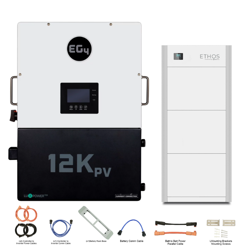 EG4 12kPV ETHOS Kit Hybrid Power System with Stackable Storage & Solar Options
