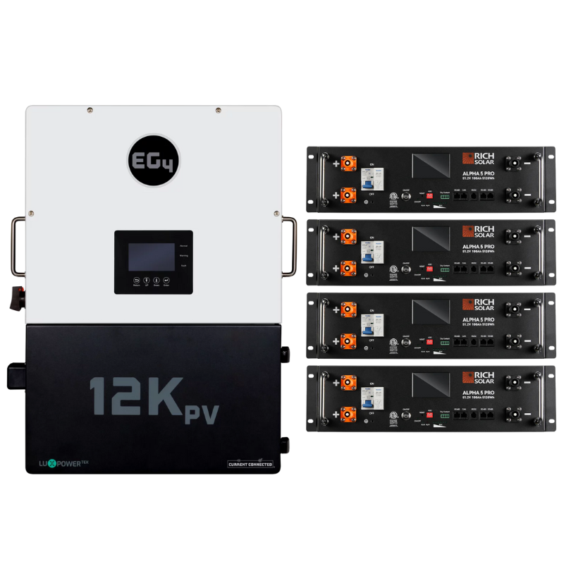 EG4 12kPV Modular Hybrid Power Kit – Flexible Battery & Solar Configurations