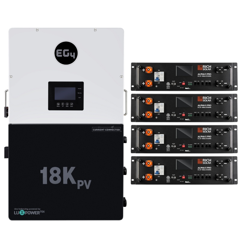 EG4 18kPV High-Capacity Hybrid Power Kit – 12kW Inverter with Flexible Battery & Solar Options