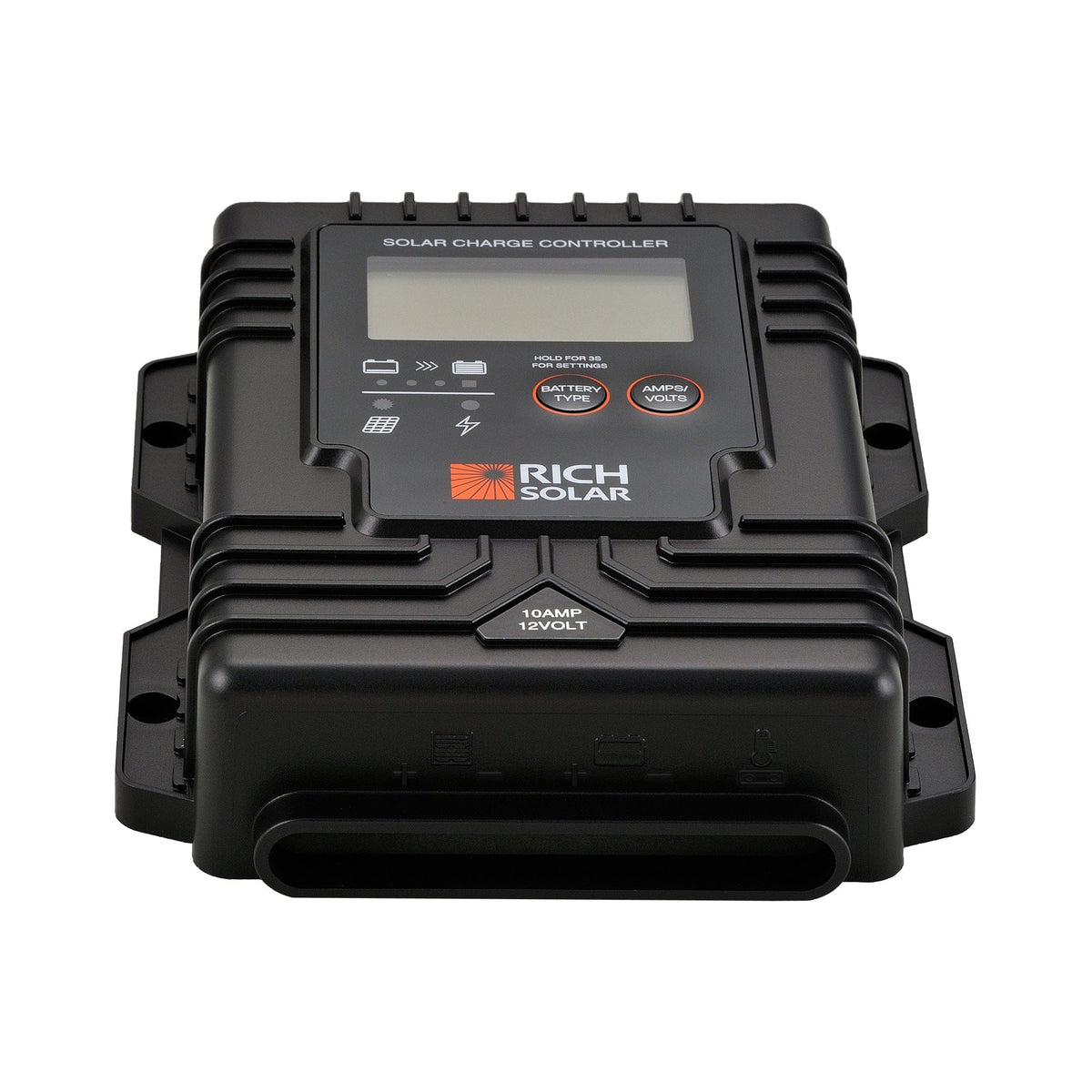 RICH SOLAR BRAVO Waterproof 10 | 10 Amp Waterproof PWM Solar Charge Controller | Waterproof 10A 12V PWM Solar Controller for RVs, Trailers, Campers, Vans, Boats, Off-Grid | #1 Waterproof Solar Controller PWM Charge Controllers RICH SOLAR