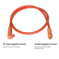 RUiXU 1/0 AWG cable for RUiXU RX9MP Busbar | Orange+ Black | One Pair