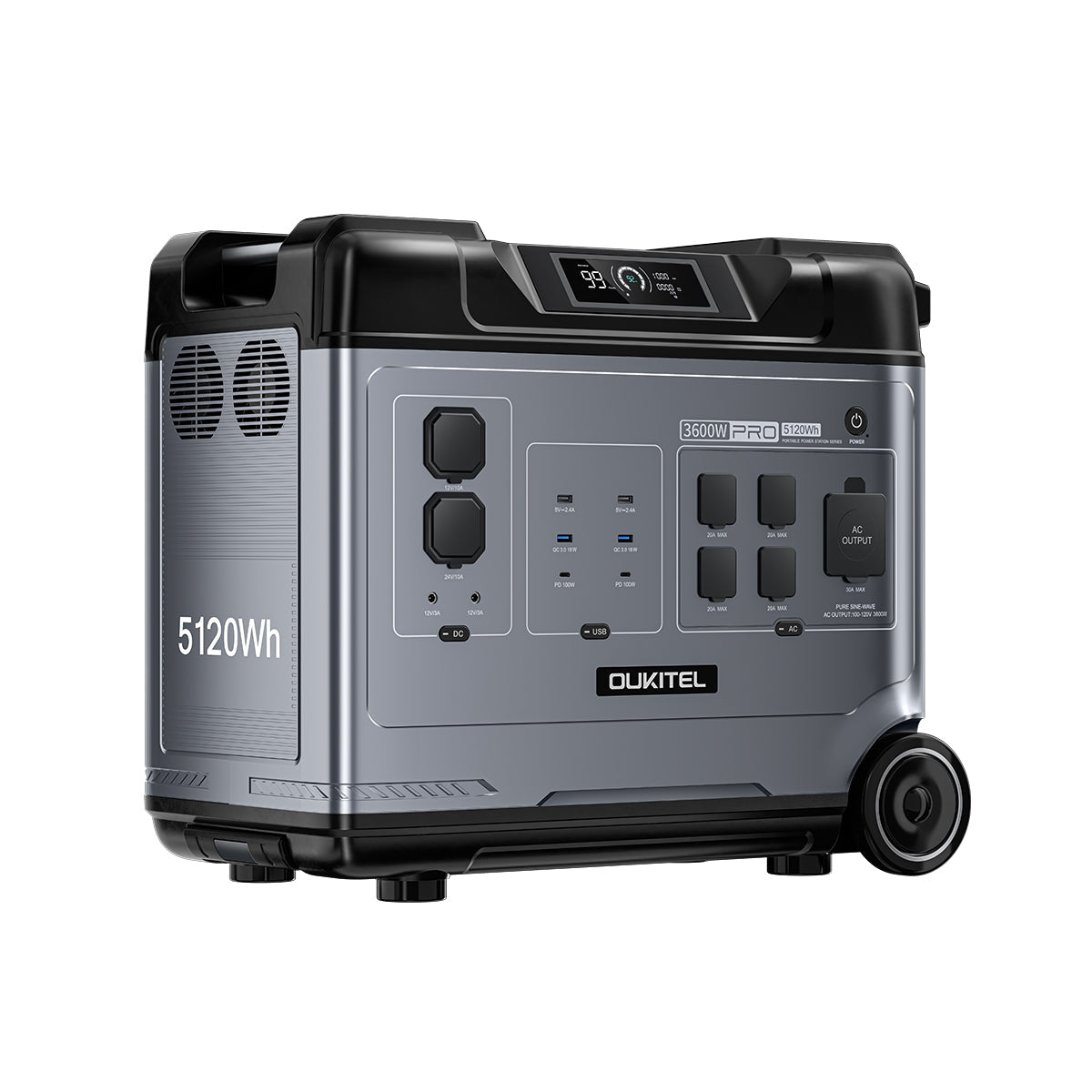 OUKITEL P5000 Pro Portable Power Station 5120Wh/3600W