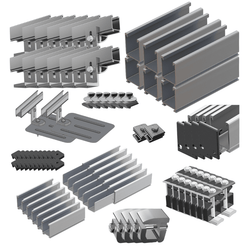 Tamarack Flush Mount (FM) System | 6 / 12 / 18 / 24 x 300-400W Solar Panels Racking Tamarack 6 Panel Kit