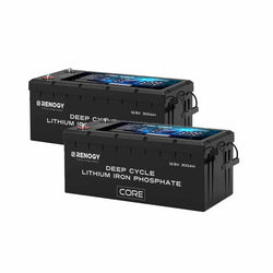 Renogy 12V 300Ah Core Series Deep Cycle Self-Heating Lithium Iron Phosphate Battery Batteries Renogy 2 x 12V 300Ah LiFePO4 Batteries