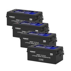Renogy 24V 200Ah Core Series Deep Cycle Lithium Iron Phosphate Battery Batteries Renogy 4 x 24V 200Ah Core Series LiFePO4 Batteries