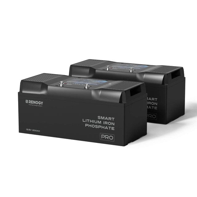 Renogy 12V 200Ah Pro Smart Lithium Iron Phosphate Battery w/Bluetooth & Self-heating Function Batteries Renogy 2 x 12V 200Ah LiFePO4 Battery