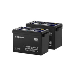 Renogy 48V 50Ah Smart Self-Heating Lithium Iron Phosphate Battery Batteries Renogy 2 x 48V 50Ah Smart LiFePO4 Batteries