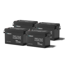 Renogy Core Mini - 12.8V 300Ah Lithium Iron Phosphate Battery w/ Low-Temperature Protection Batteries Renogy 4 x Core Mini - 12.8V 300Ah LifePO4 Batteries