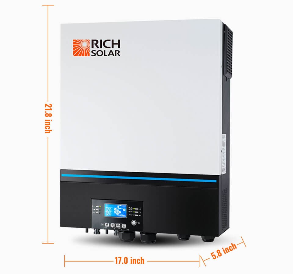 RICH SOLAR Complete Off-Grid Solar Kit RS-H6548 | 8000W PV Input 48V 120VAC Output + 6560(16x410) Watt Solar PV [KIT-SR0001] Solar Kits RICH SOLAR