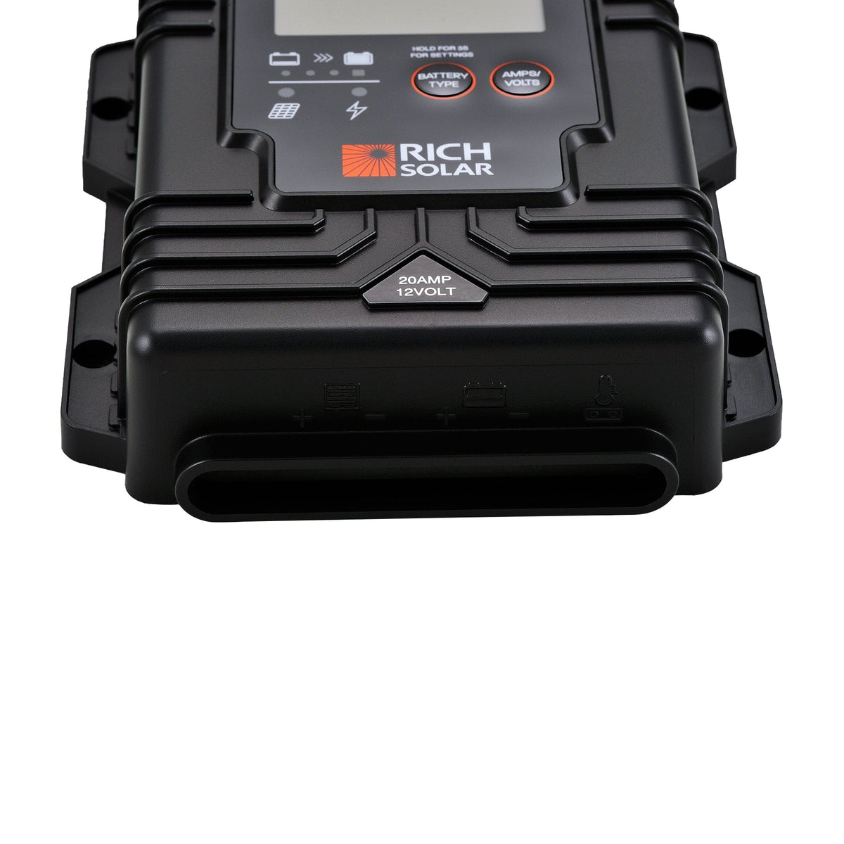 RICH SOLAR BRAVO Waterproof 20 | 20 Amp Waterproof PWM Solar Charge Controller | Waterproof 20A 12V PWM Controller for RVs, Trailers, Campers, Vans, Boats, Off-Grid | #1 Waterproof Solar Controller PWM Charge Controllers RICH SOLAR