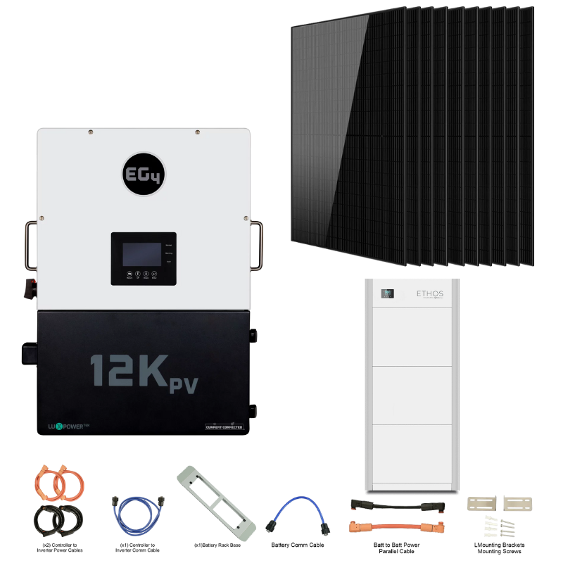 EG4 12kPV ETHOS Kit Hybrid Power System with Stackable Storage & Solar Options